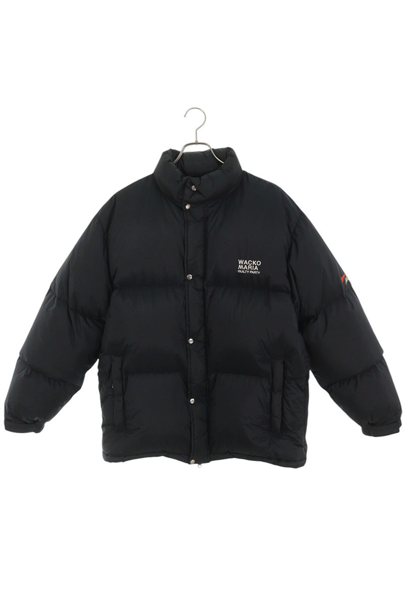 Double Name Logo Embroidered Down Jacket