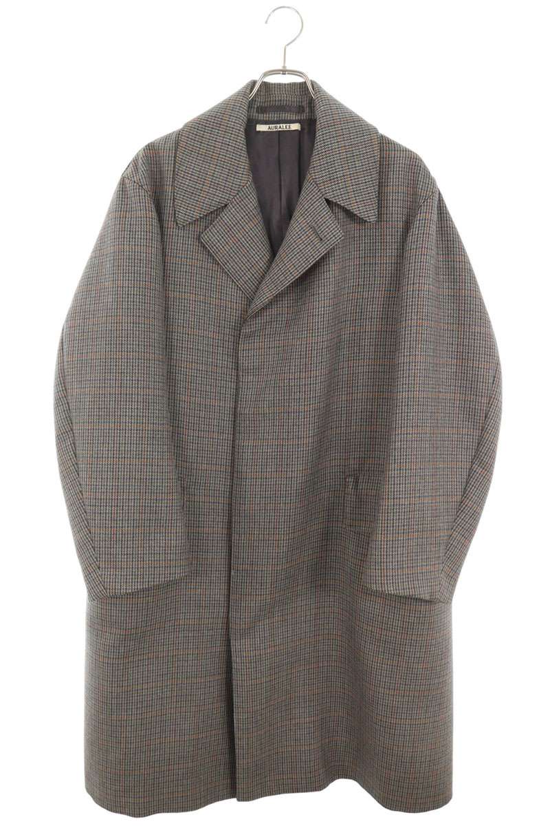 A8AC01BN DOUBLE FACE CHECK LONG COAT