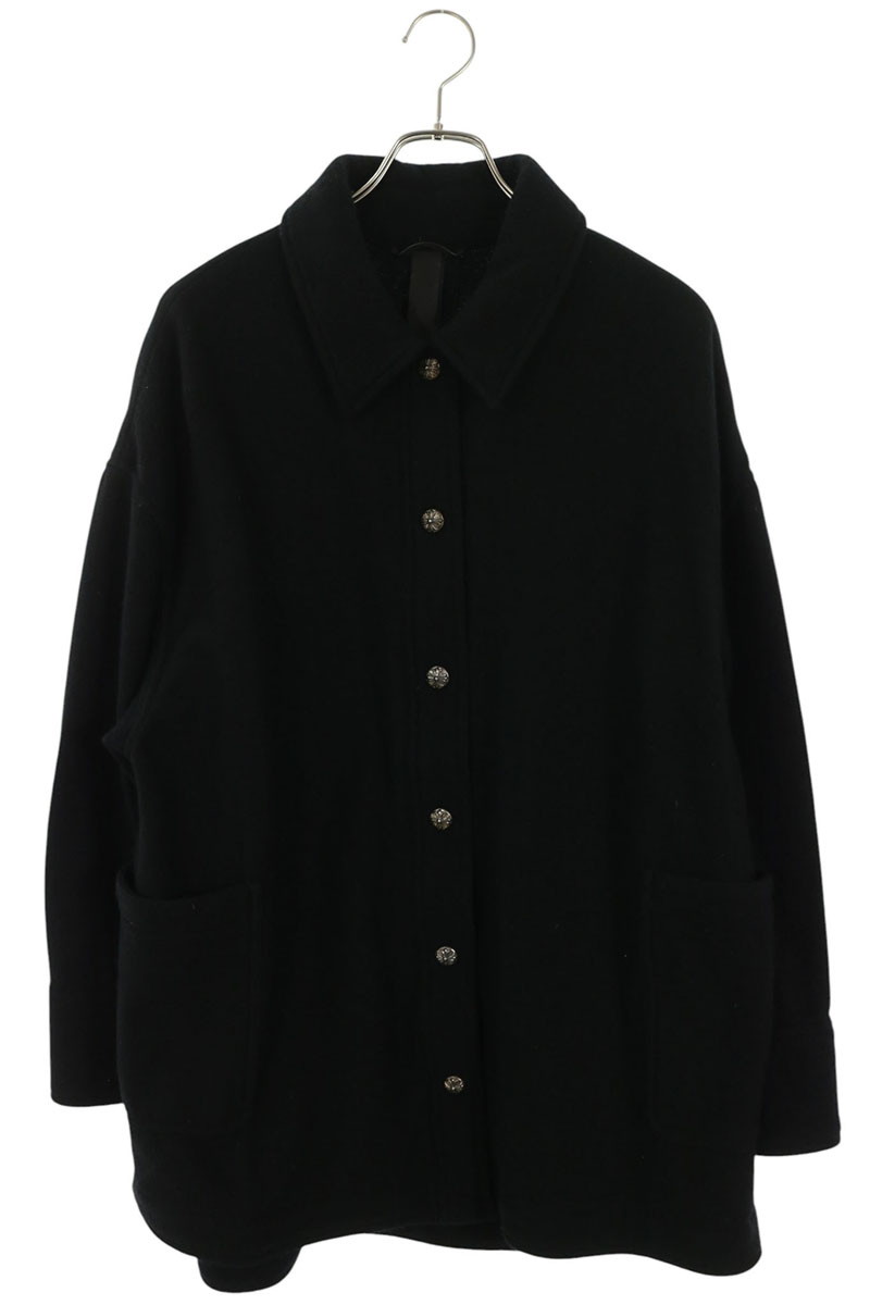 Cross Button Wool Long Sleeve Coat