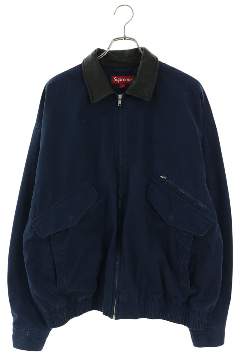 SUPREME レザーカラーユーティリティブルゾン