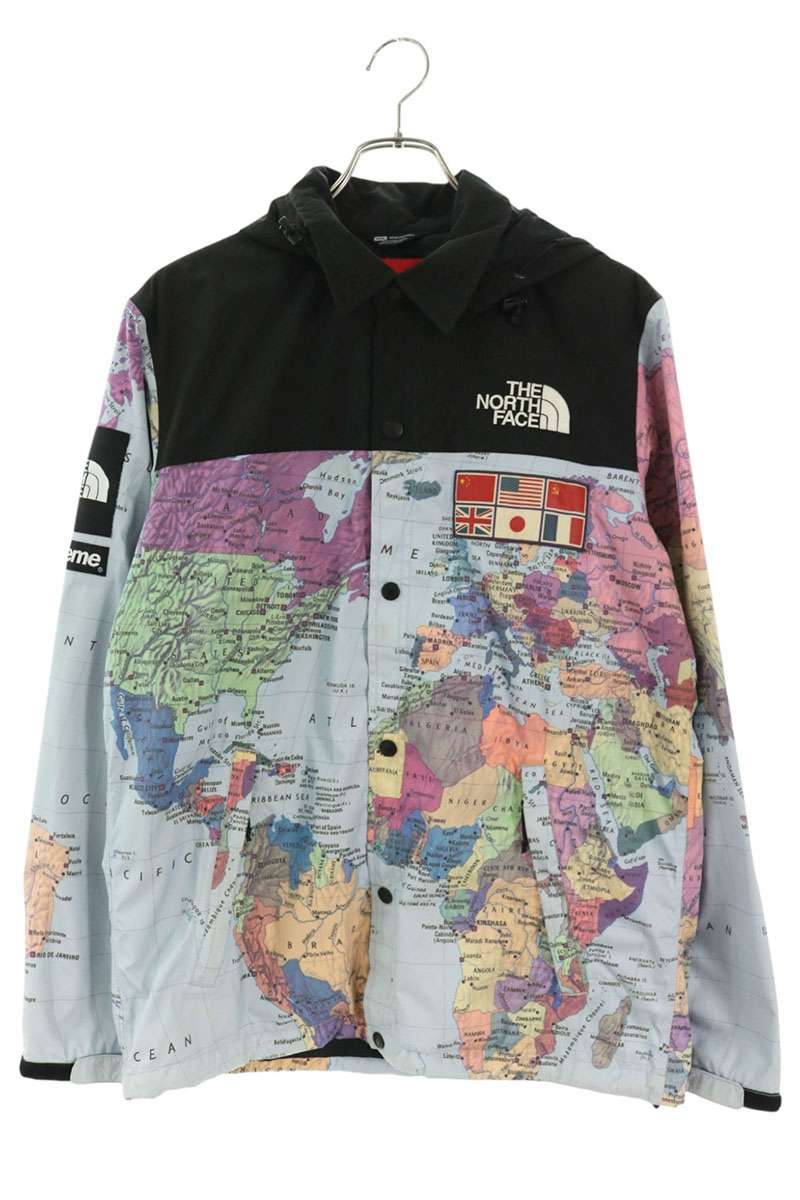 SUPREME MAP国旗エクスペディションコーチジャケットブルゾン
