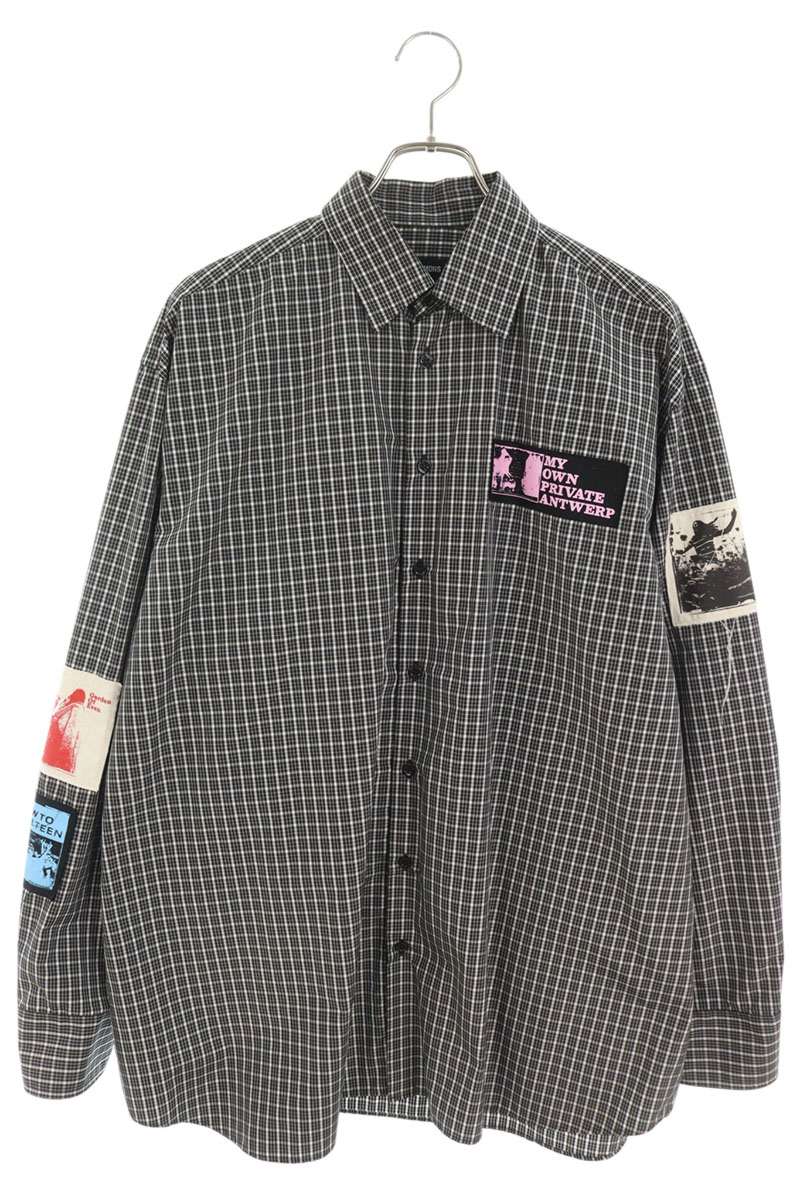 RAF SIMONS オーバーサイズチェック長袖シャツ