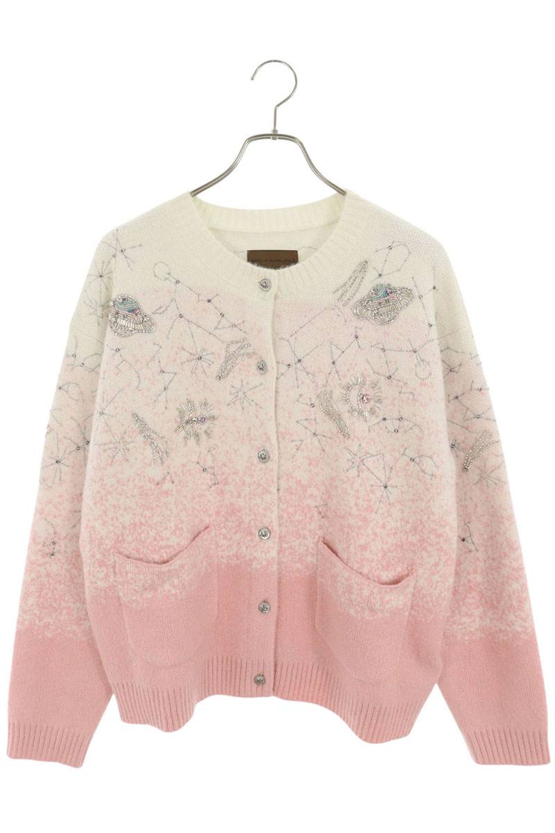 STARDUST PINK EMBROIDERED CARDIGAN