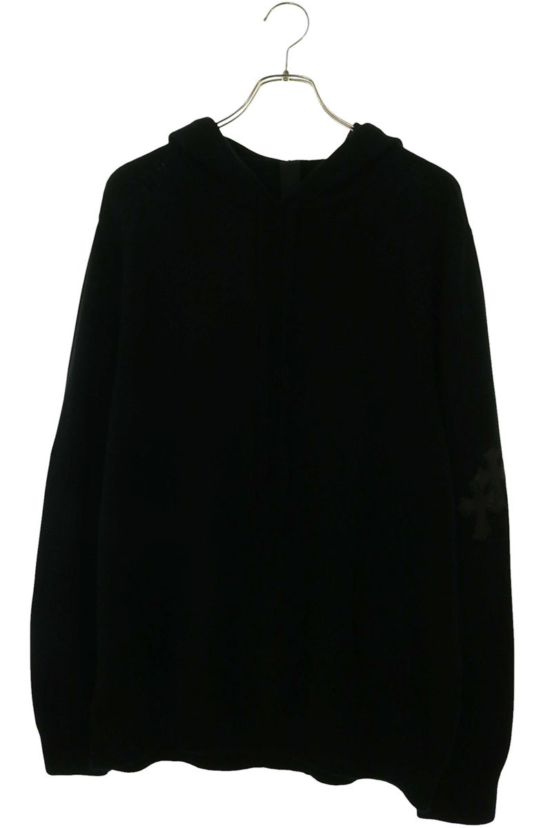 CH Cross Leather Patch Cashmere Hoodie Knit