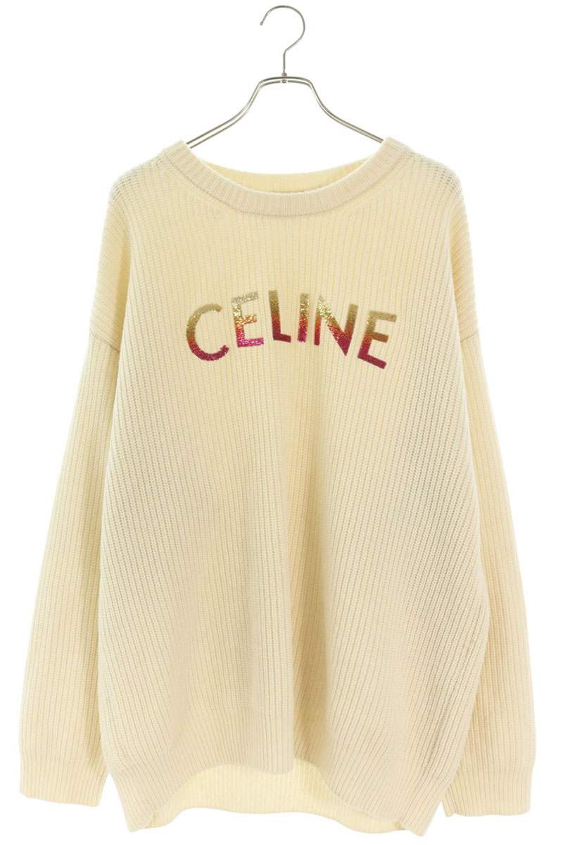 CELINE ロゴスパンコールニット