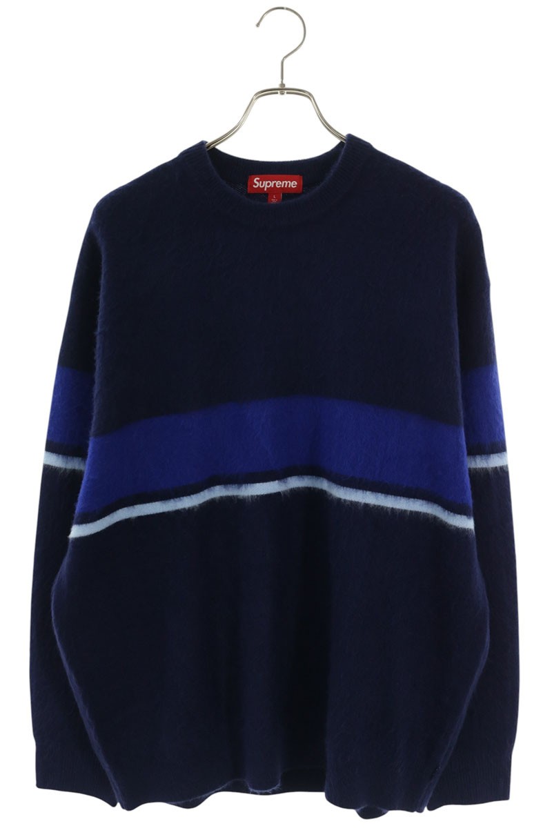SUPREME ブラッシュドストライプニット