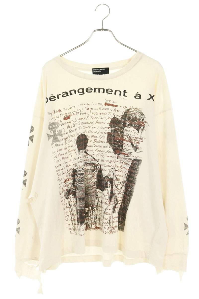 ENFANTS RICHES DEPRIMES デストロイ加工長袖カットソー