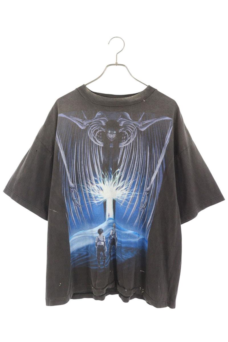 saint michael アニメコラボプリントヴィンテージ加工Tシャツ