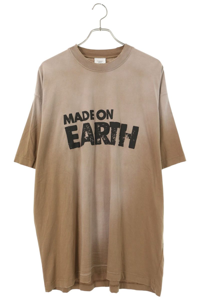 VETEMENTS EARTHプリントヴィンテージ加工Tシャツ