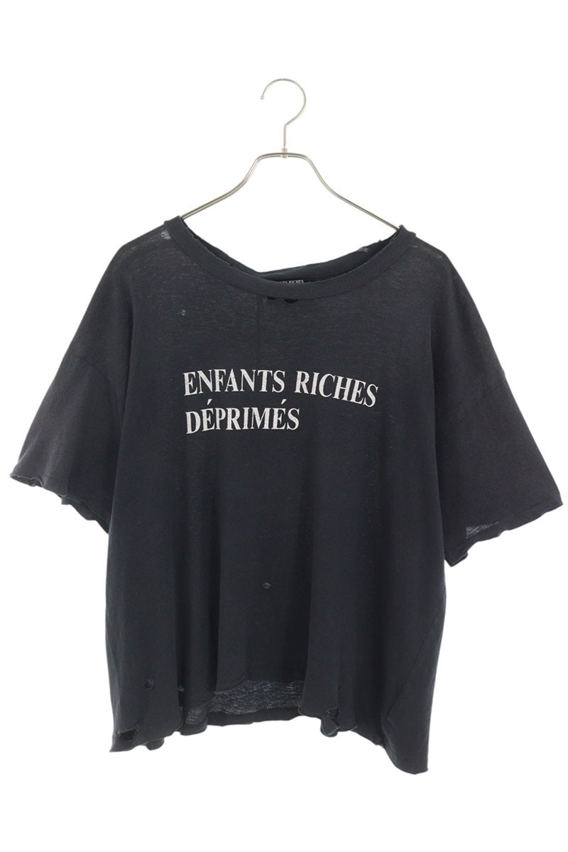 ENFANTS RICHES DEPRIMES ロゴプリントヴィンテージ加工Tシャツ
