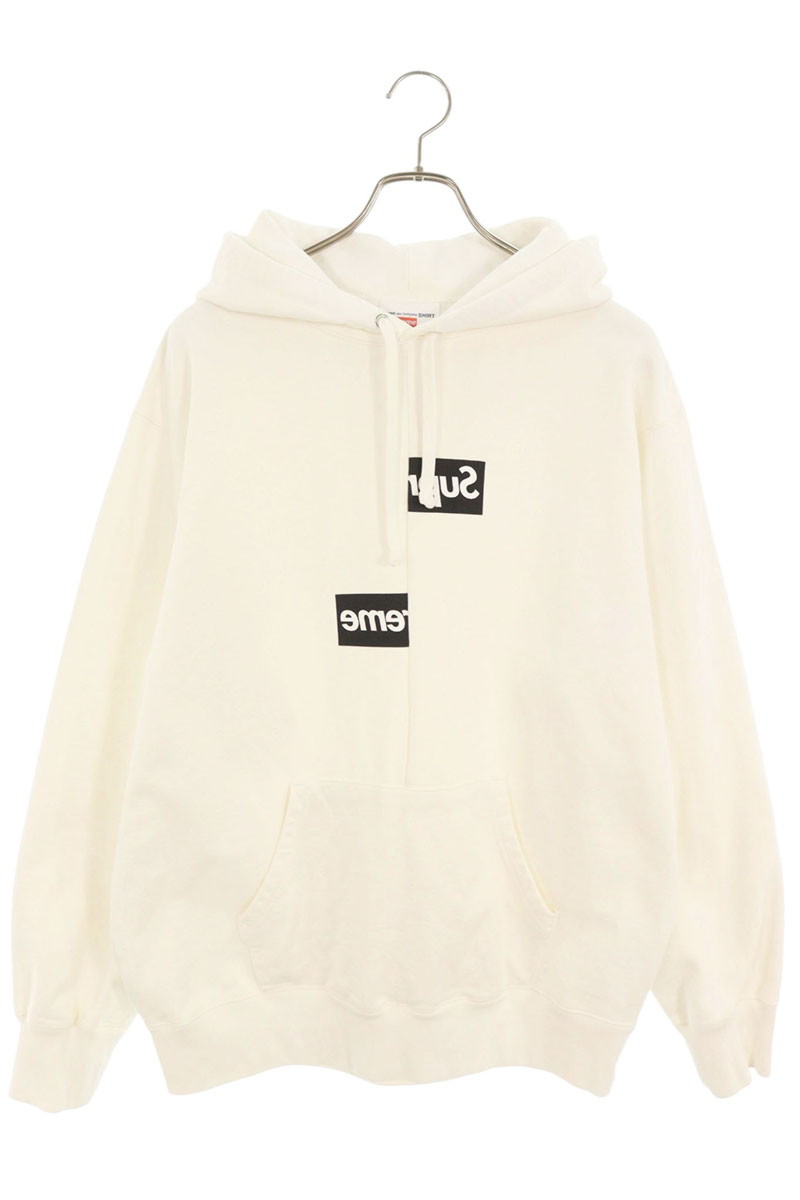 Split Box Logo Hooded Sweatshirt