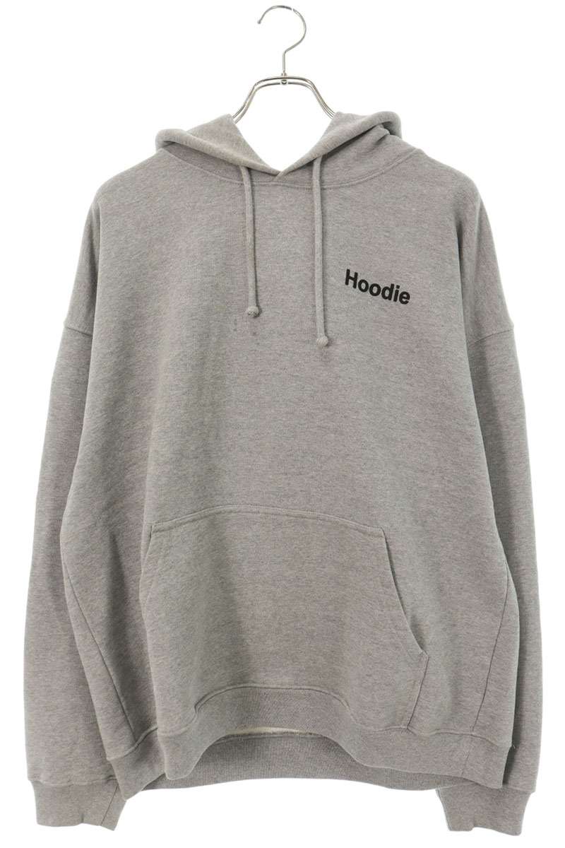 VETEMENTS レタリングフロッキープリントプルオーバーパーカー