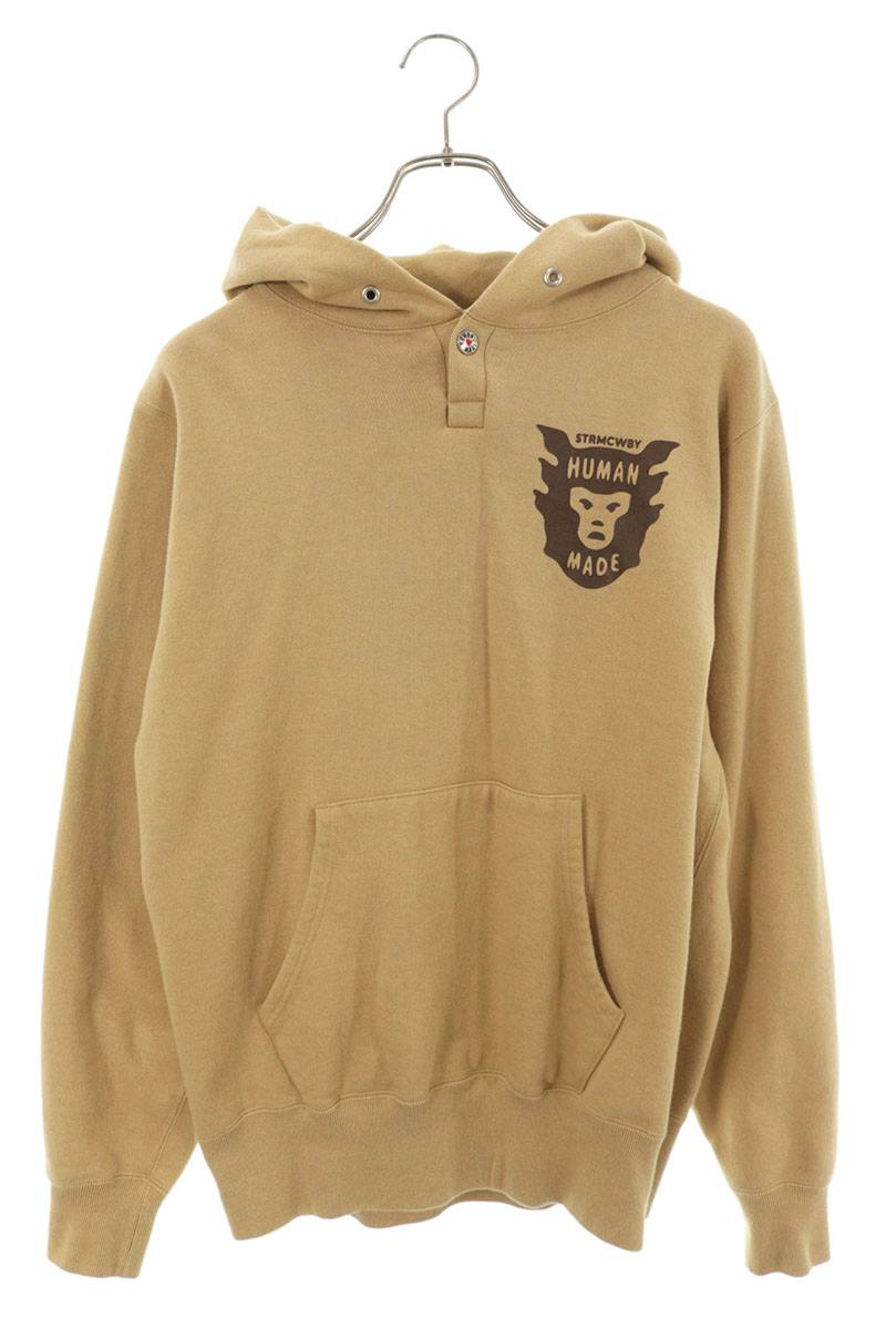 Logo Print Henley Neck Hoodie