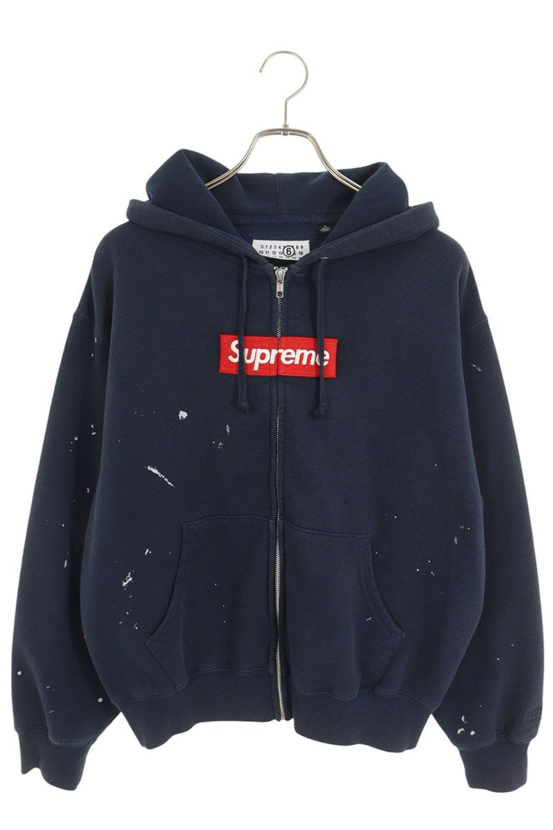 SUPREME ダブルネームボックスロゴジップアップパーカー