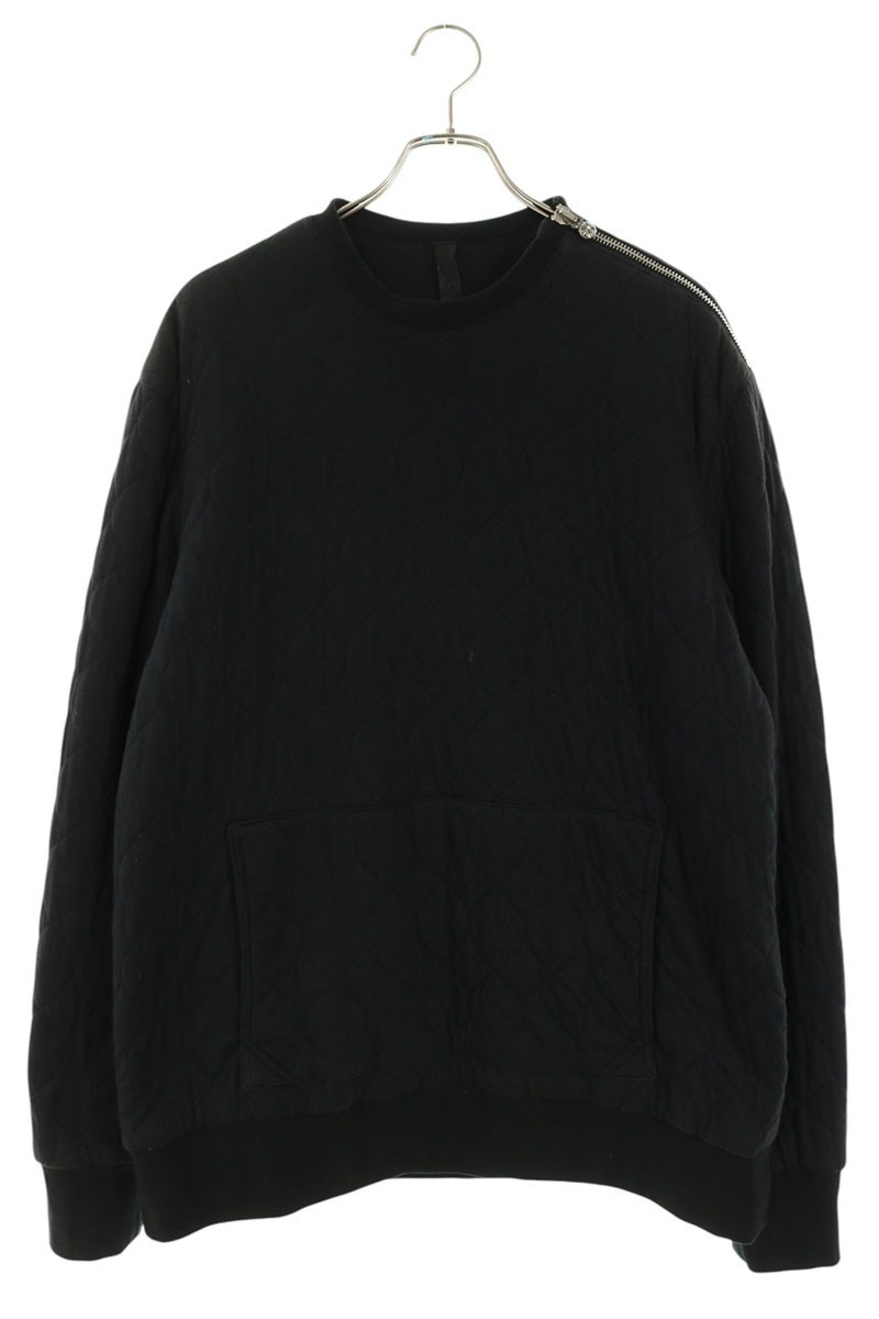 Shoulder Zip Quilted Sweatshirt