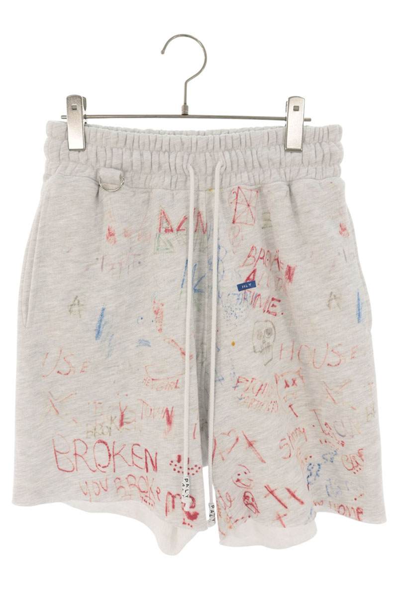 Paly Hollywood ペイントカットオフスウェットハーフパンツ