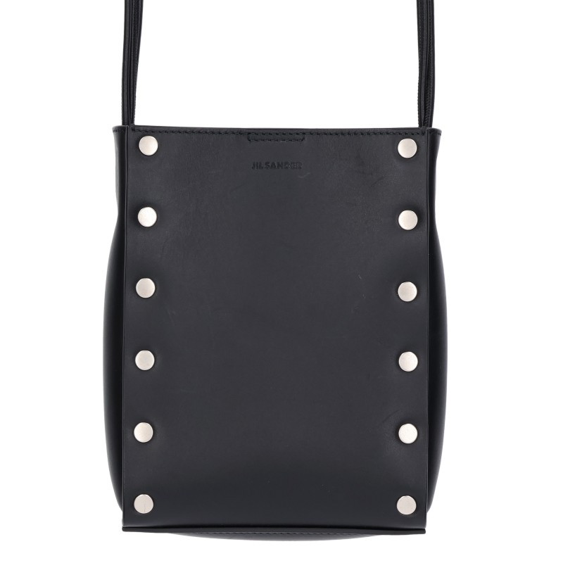 JILSANDER リベット装飾タングルレザーショルダーバッグ
