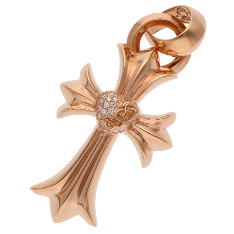 22K CH CRS HRT P DIA W BALE Small CH Cross Heart