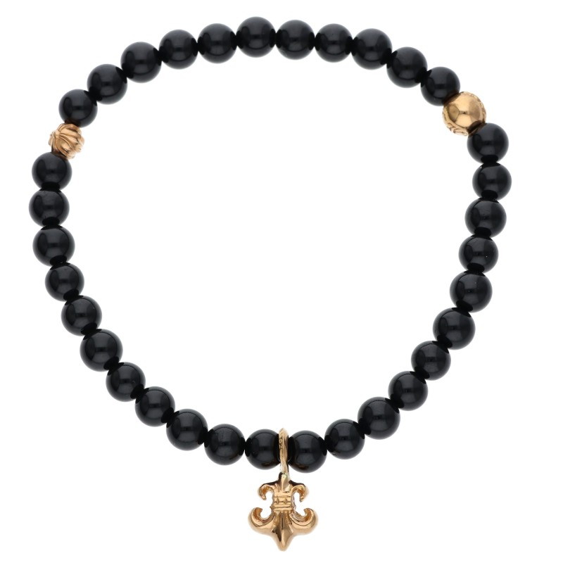 22k 6mm BEAD / 6mm Bead Bracelet