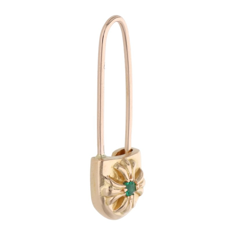 22K ER SAFETY PIN EMRLD / Safety Pin