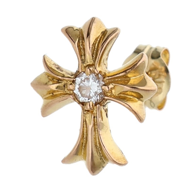 22K No2 CH CRS DIA / 22K CH Cross Stud