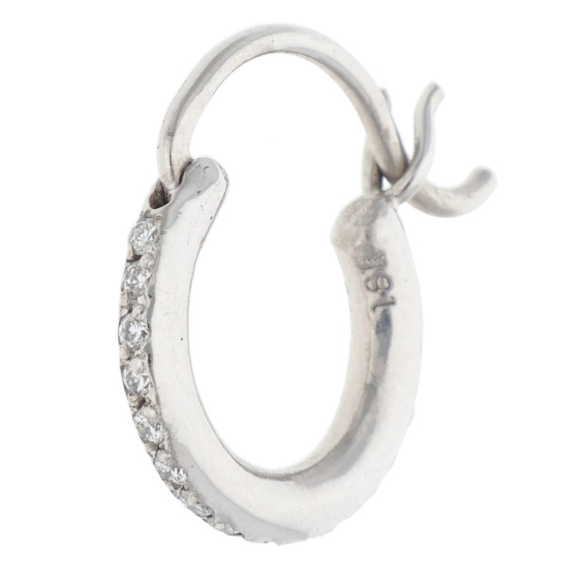 18K ER TFL P D PAVE Diamond
