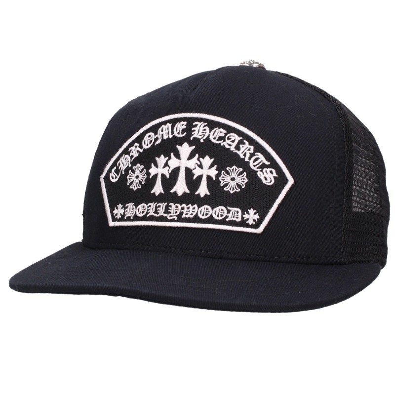 Chrome Hearts セメタリープリントクロスボール付きメッシュキャップ