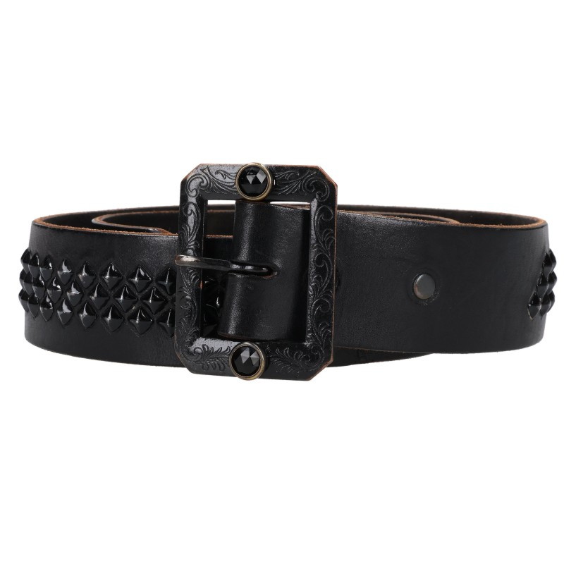 ストーンOrnamented Studs with Leather Belt