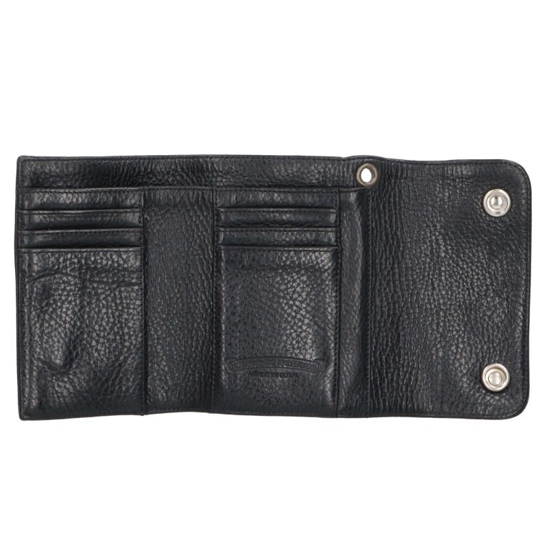 Chrome Hearts クロスボールボタンレザーウォレット財布｜中古・新品