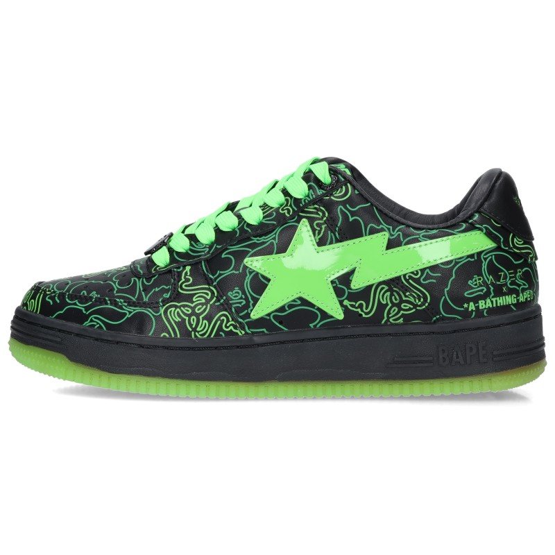 A BATHING APE ネオンカモベイプスタスニーカー