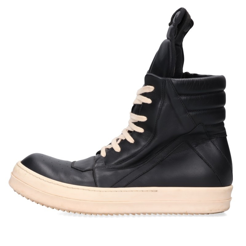 Rick Owens ジオバスケットレザーハイカットスニーカー