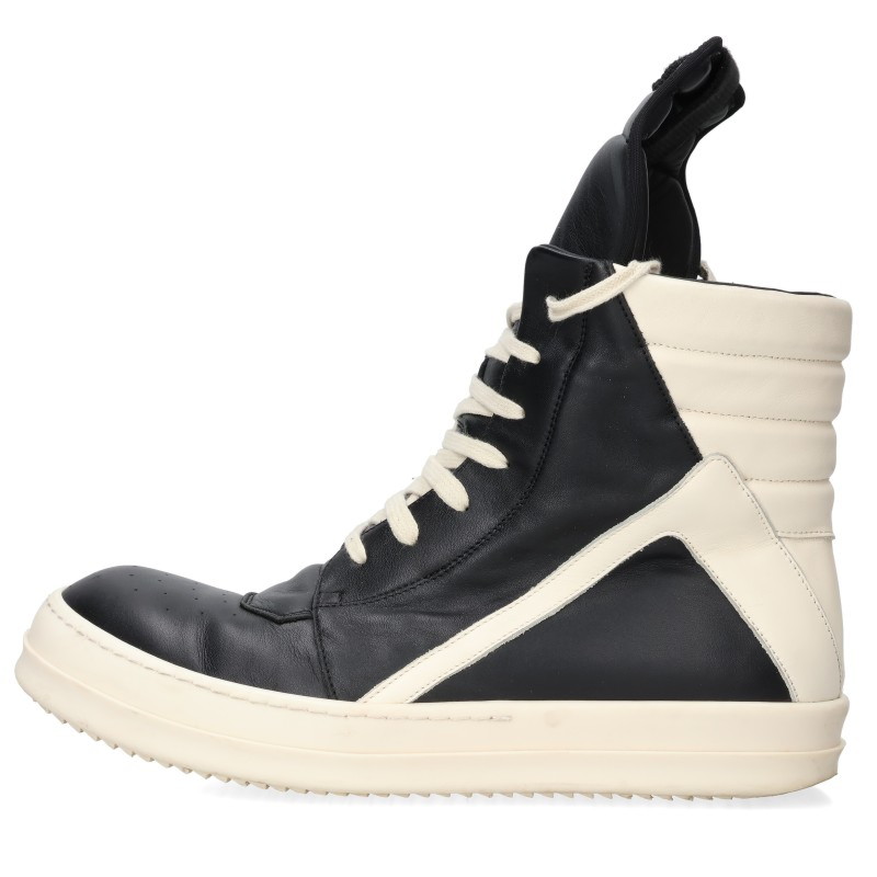 Rick Owens ジオバスケットレザーハイカットスニーカー