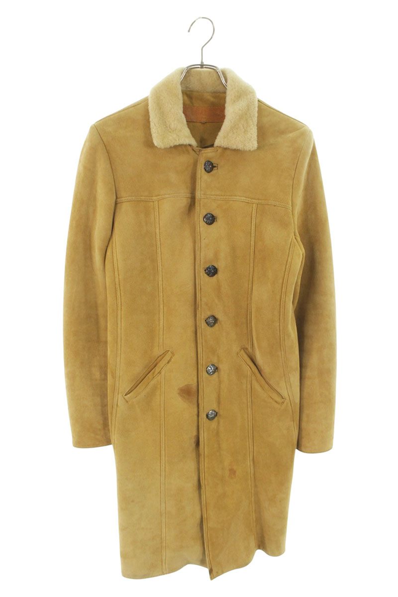 Cross Ball Button Shearling Coat