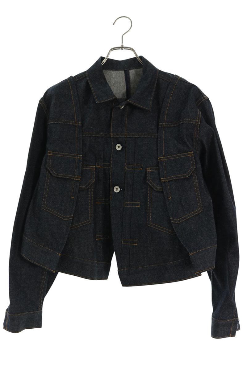 Sacai 再構築ドッキングデザインデニムジャケット