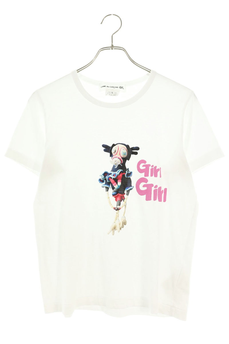 COMME des GARCONS GIRL AD2024 フロントプリントTシャツ