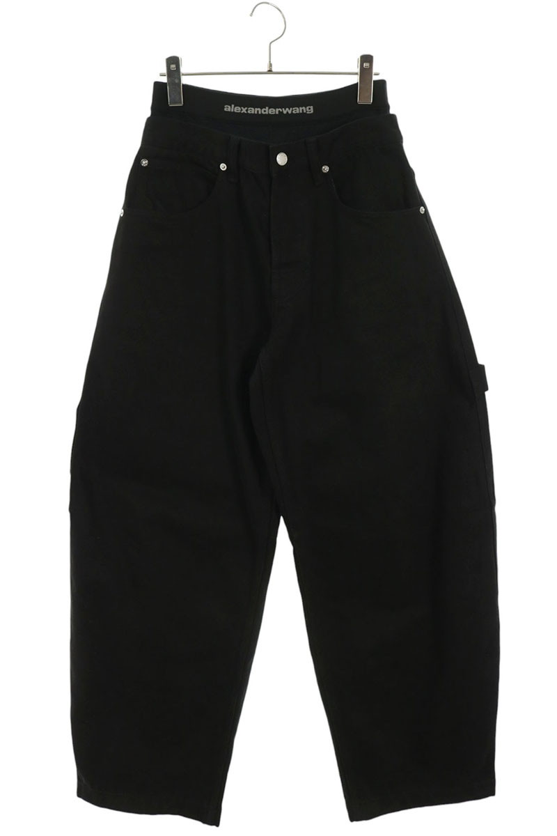 ALEXANDER WANG ロゴエラスティックオーバーサイズデニムパンツ